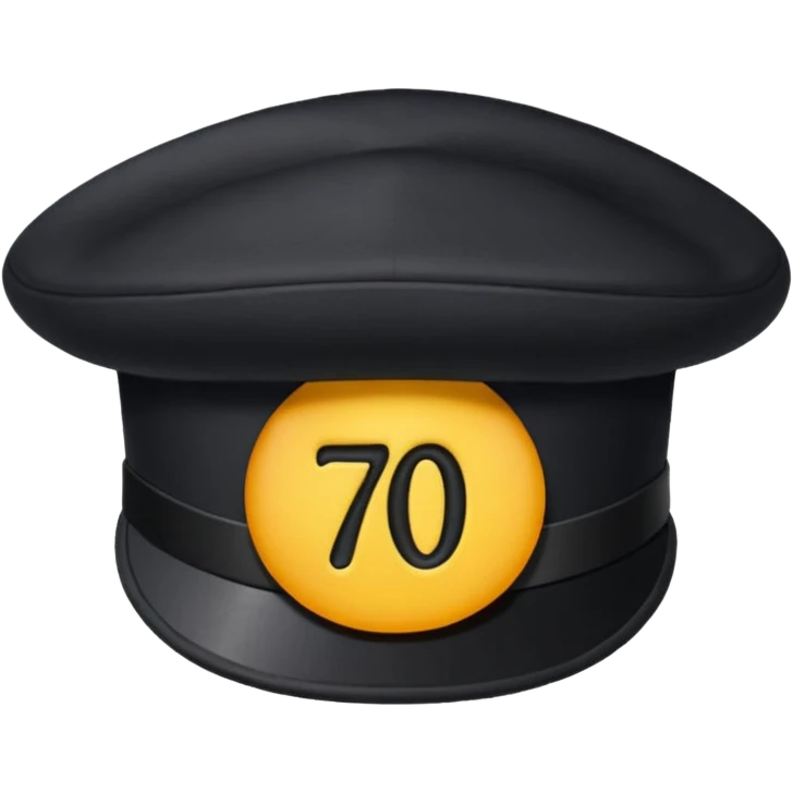 A black hat with the numbers 701 on the front  emoji