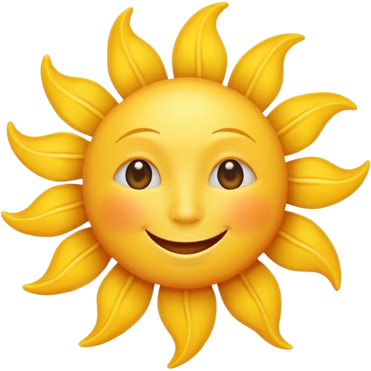 smiling sun emoji, simple and cheerful emoji