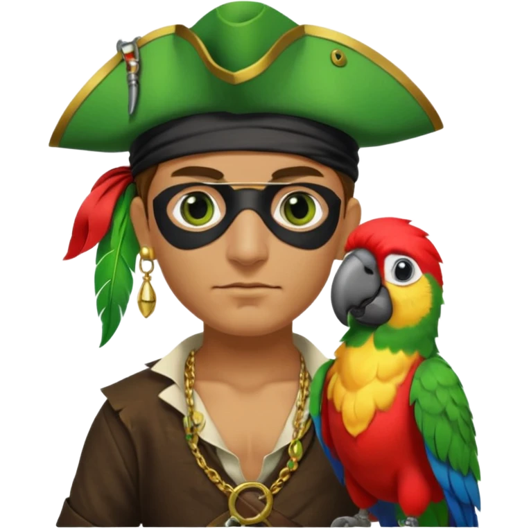pirate and parrot emoji