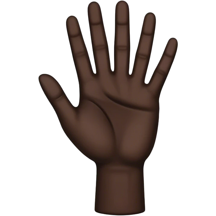 black hand emoji