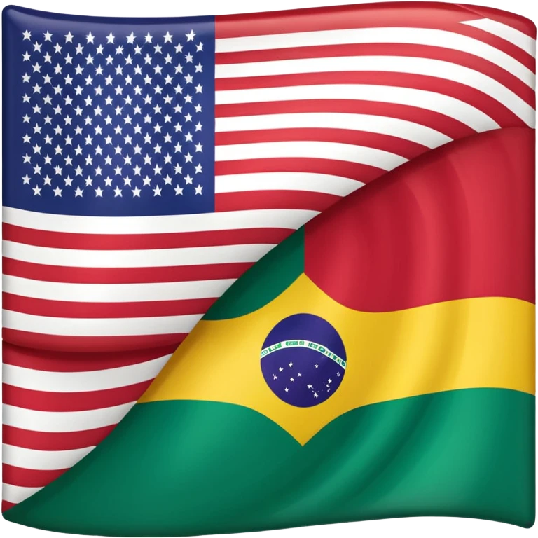 A Brazil Flag Mixed With USA Flag emoji
