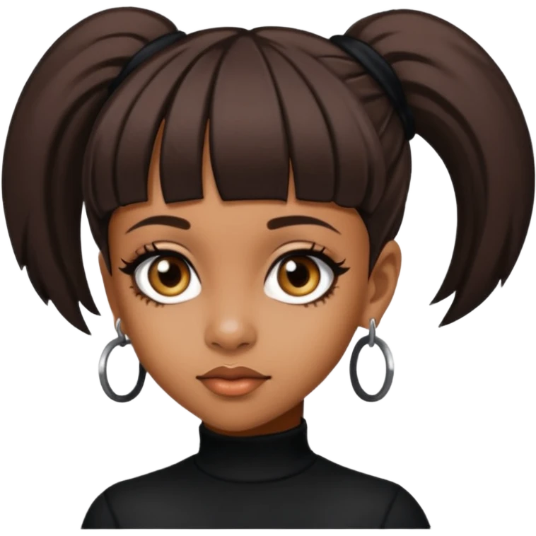 Lisa Left Eye Lopes with dark brown hair emoji