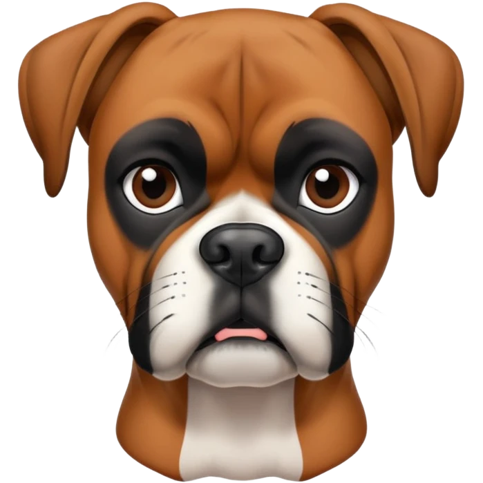Boxer dog with black muzzle  emoji