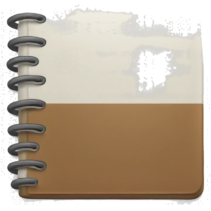 white and brown diary  emoji