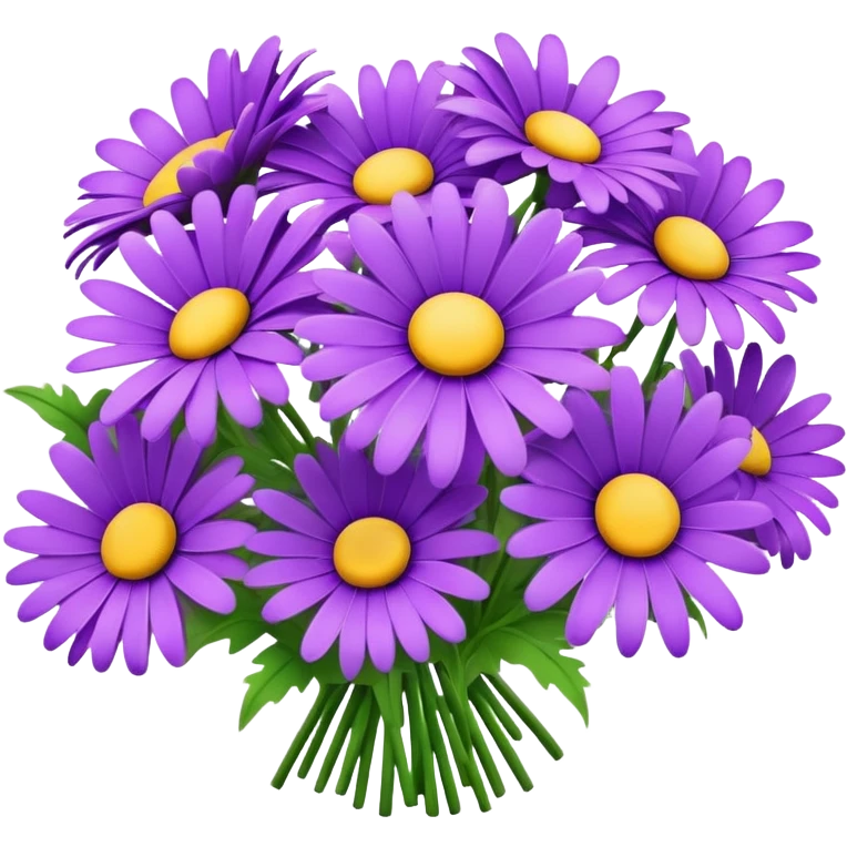 daisy purple bouquet  emoji