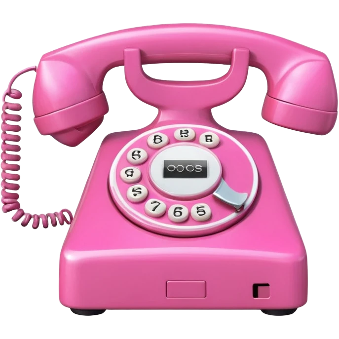 Pink old phone emoji