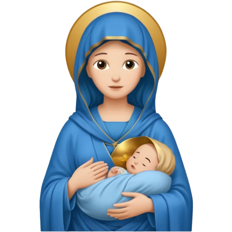 Image of the Mother of God in a frame emoji