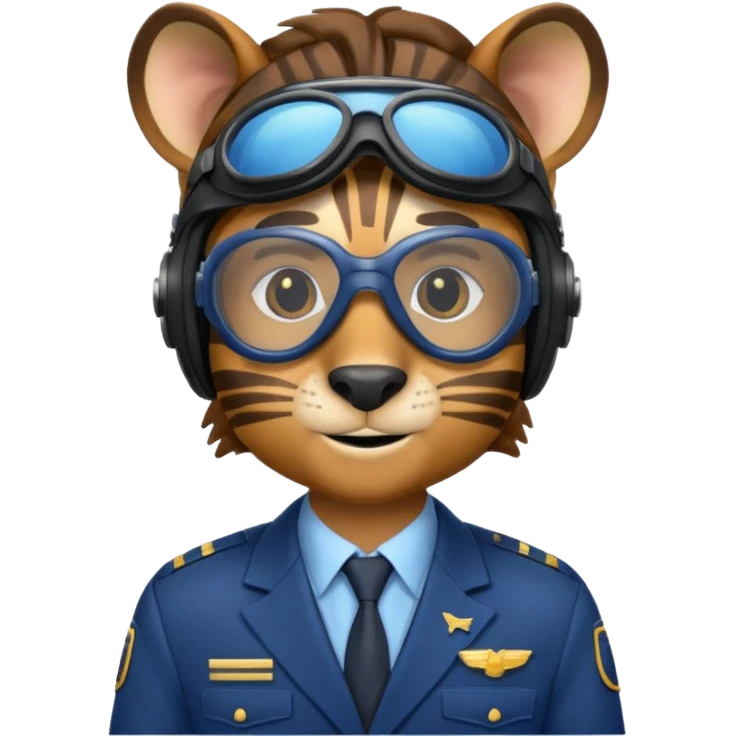 blue suited zebra pilot emoji