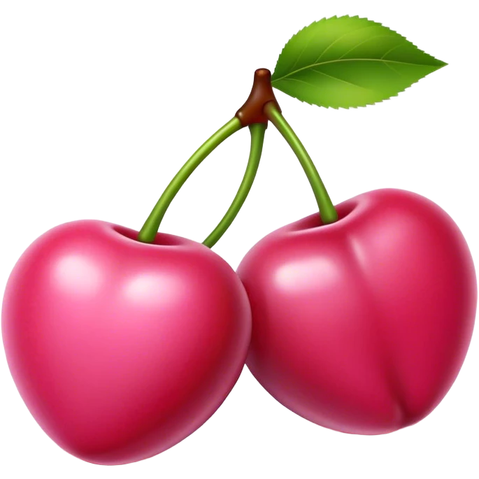 Pink cherries emoji
