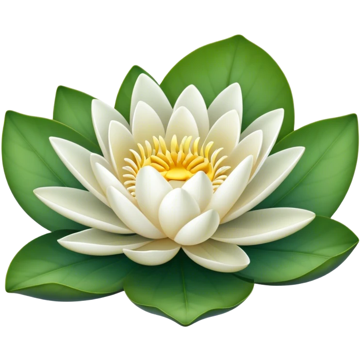 single Water Lily, straight stem emoji