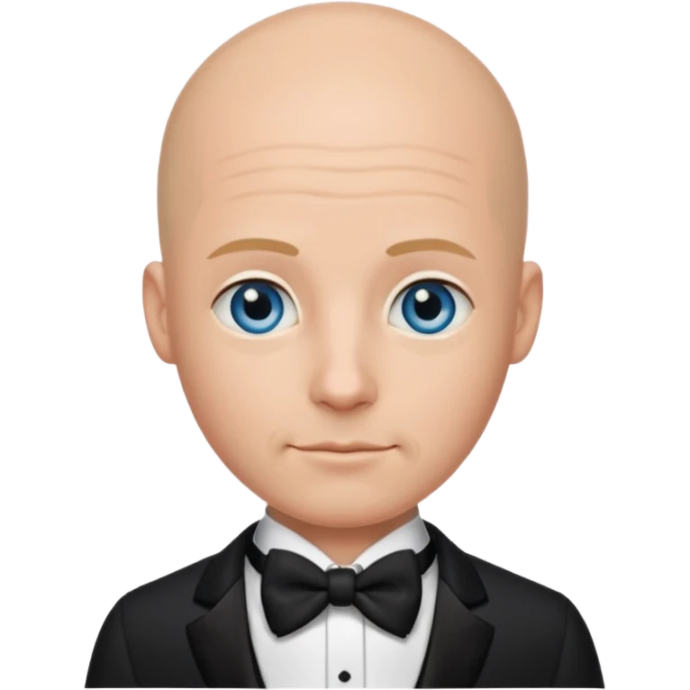 Bald blue eyed groom  emoji