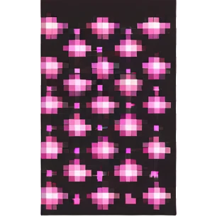 American flag with pink replacing the red, white stars on light pink background emoji