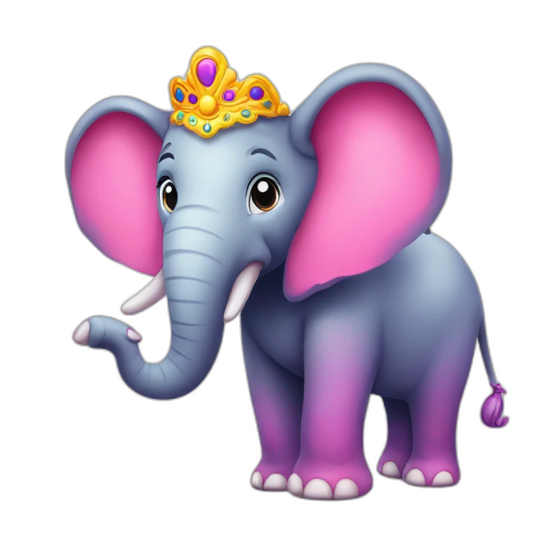 Elefante cor de Rosa no carnaval  emoji