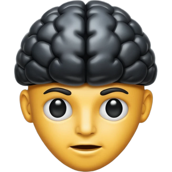 A full black brain emoji i can put in my bio emoji