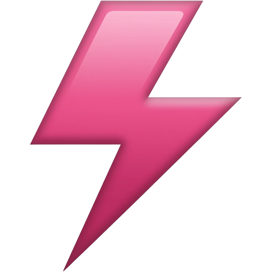 Pink lightning bolt emoji