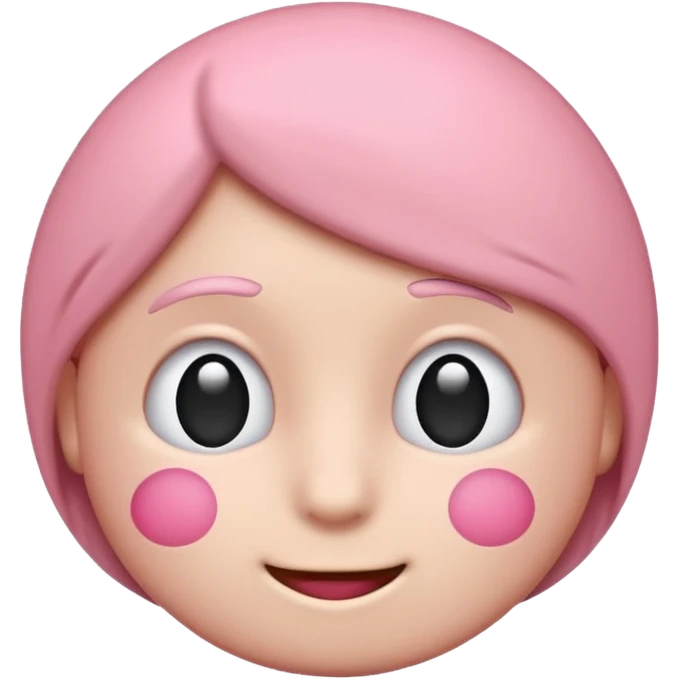 Make me a normal blush emoji with a gooner tag on top of the head (paperclip) and without the eyebrows of it apple style keep it emoji