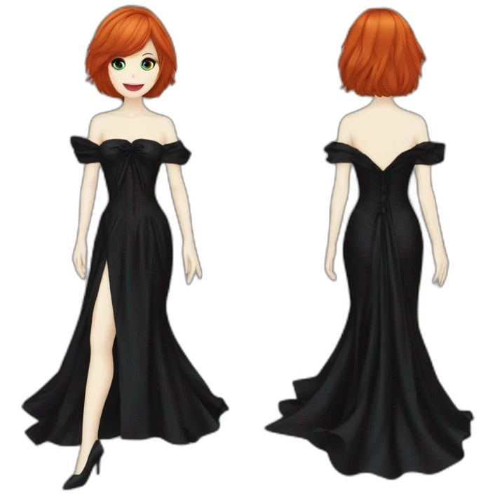 Mylène Farmer gothique dress emoji