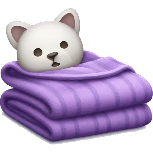 Cozy purple blanket emoji