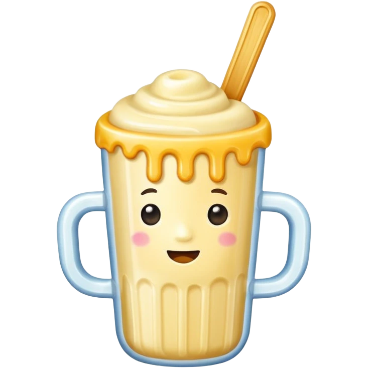golden popsicle in a warm milk cup emoji