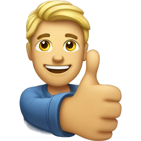 person with thumbs up emoji