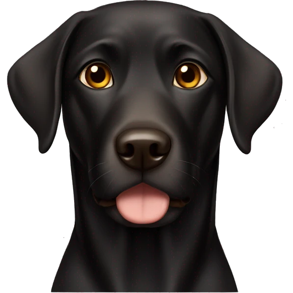 Black lab with brown eyes emoji