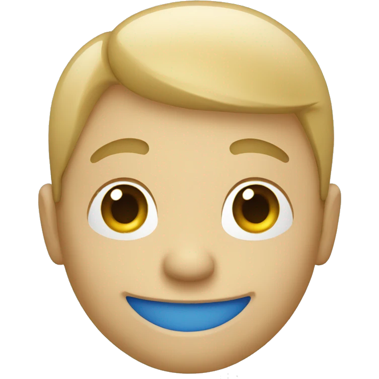 blue smiling man emoji