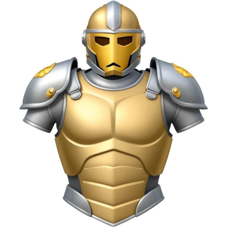 classic silver platebody torso armor, light silver, no gold, matching lighter silver helmet style, emoji style emoji