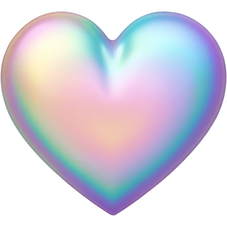 Pastel iridescent heart emoji