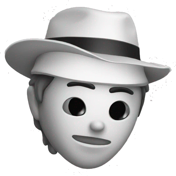 Bandolero con un pañuelo blanco y negro emoji