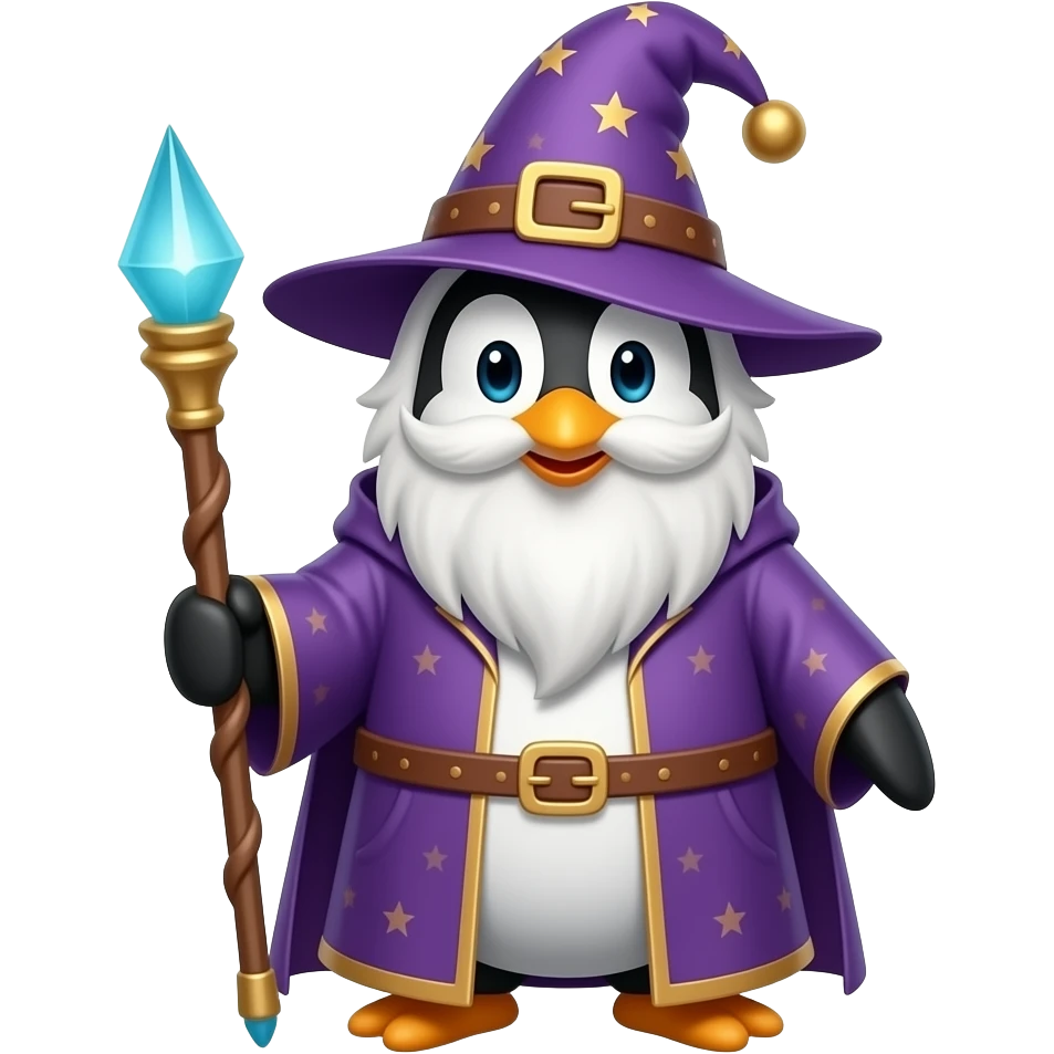 Penguin Wizard emoji