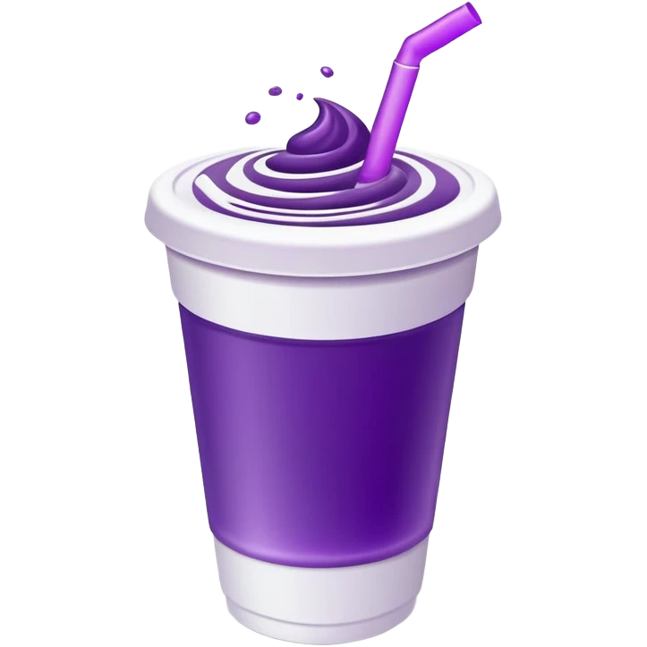 purple juice in styrofoam cup emoji