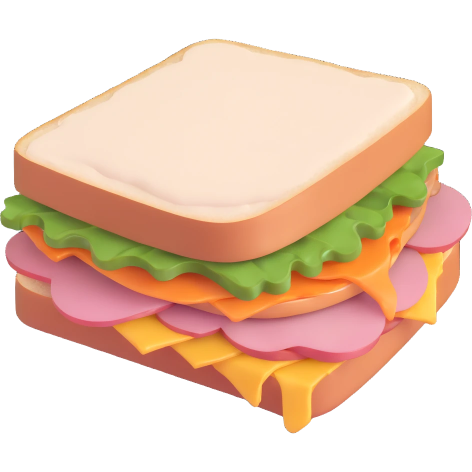 ham sandwich with a bite taken out emoji