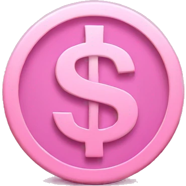 Pink dollar sign emoji
