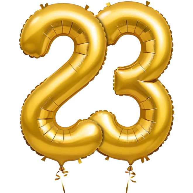 20 number in gold balloons emoji