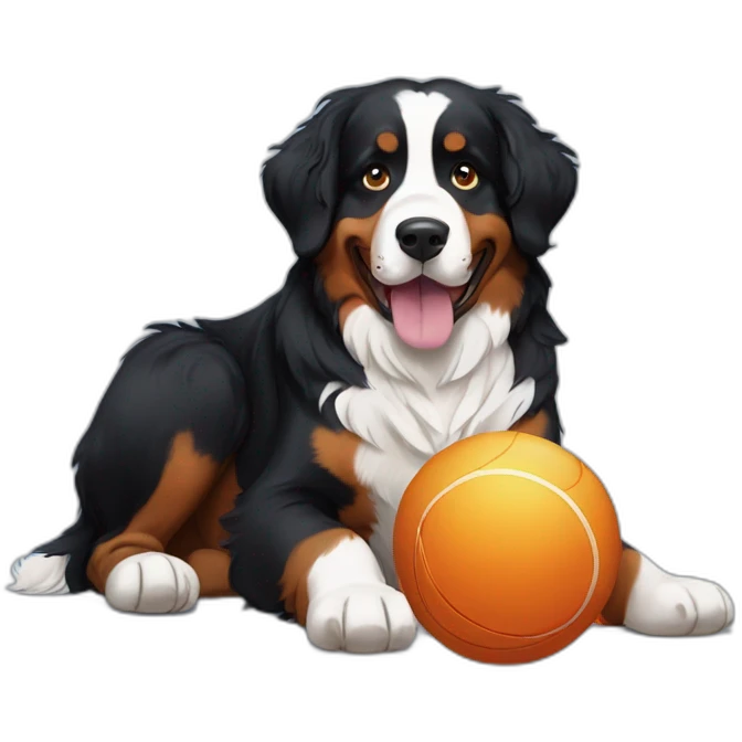 Bernese Mountain Dog Play with ball emoji