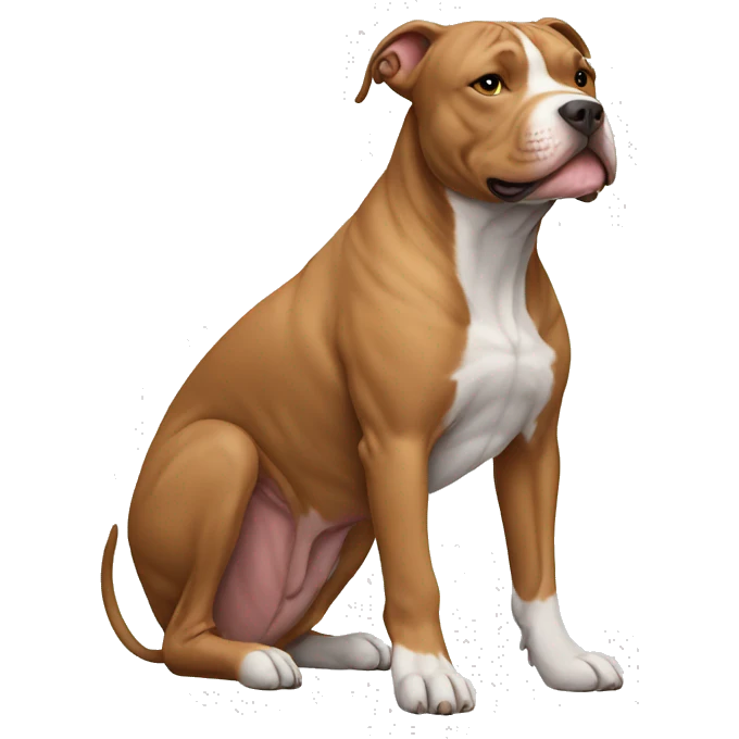 pitbull in seated position  emoji