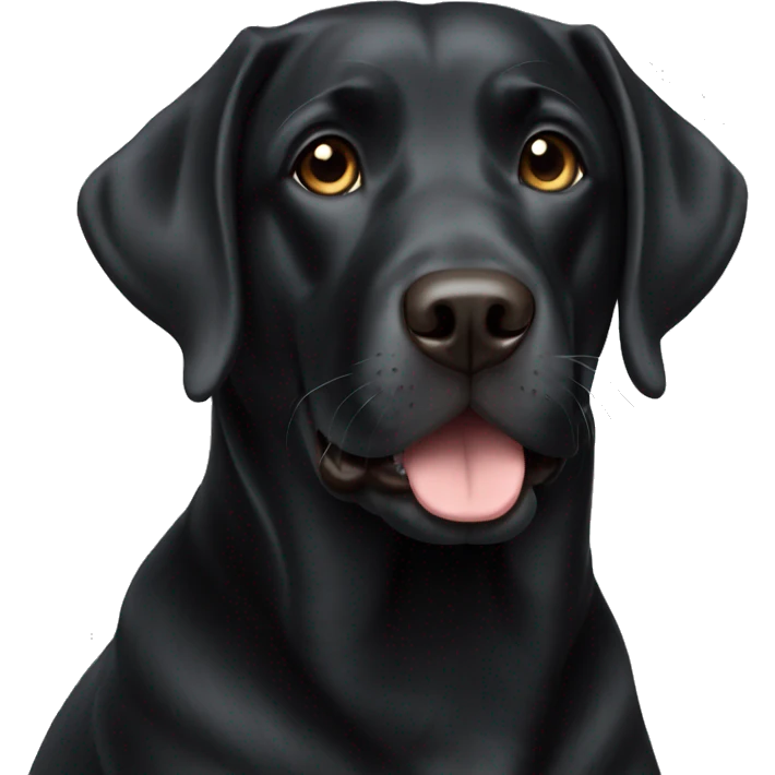 Black labrador  emoji