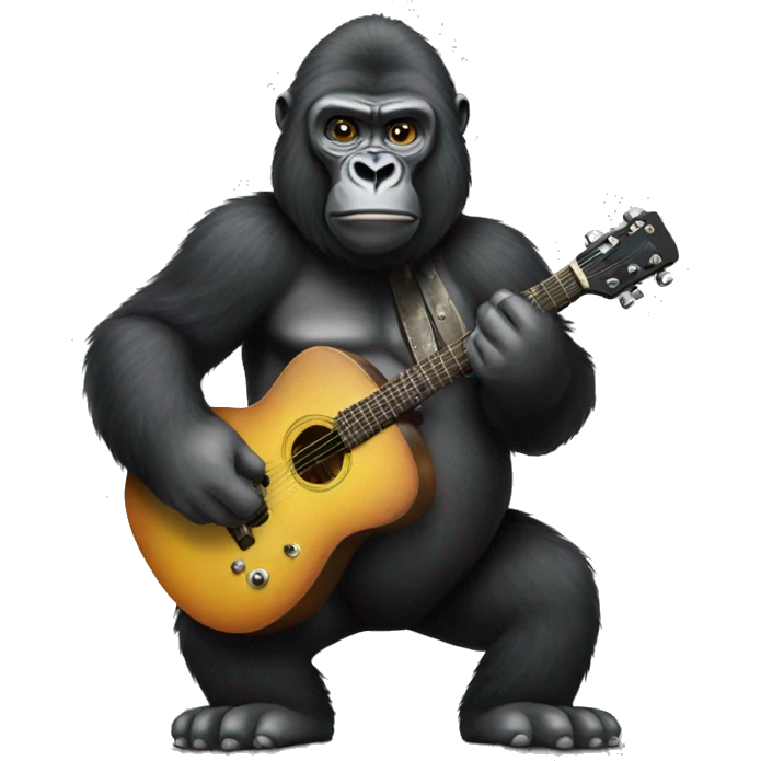 gorilla with guitar emoji