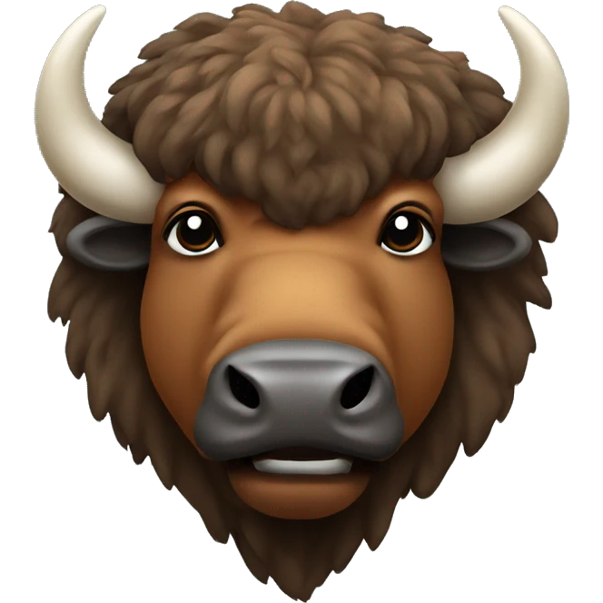 Bison head mascot emoji