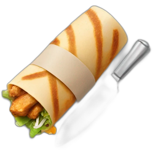 cutlery-and-chicken-wrap emoji