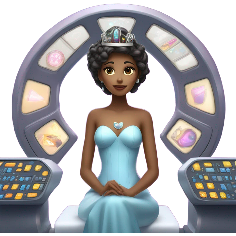 Princess on a space ship emoji