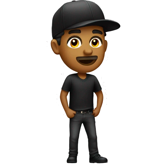 Hombre con gorra negra  emoji