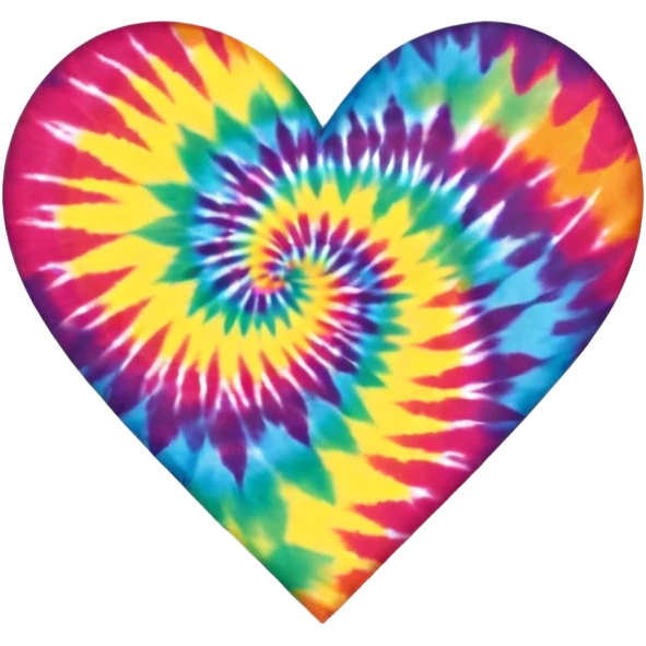 tie dye small heart emoji