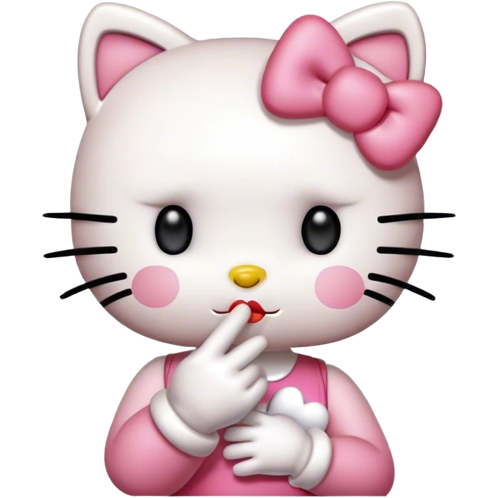 hello kitty blowing kiss emoji