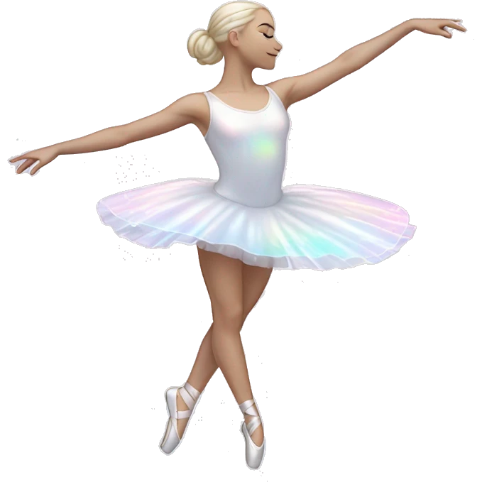 Pale holographic dancing ballerina white girl aesthetic fairly  emoji