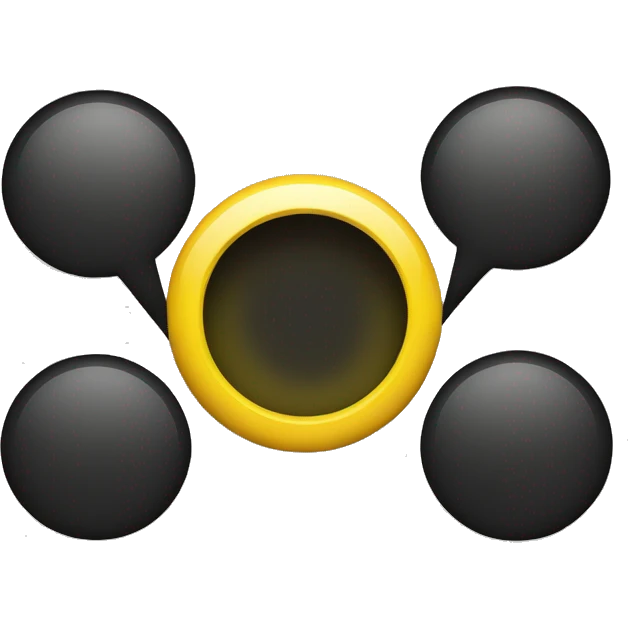 a black and red rectangle with a medium-sized yellow circle in the middle emoji