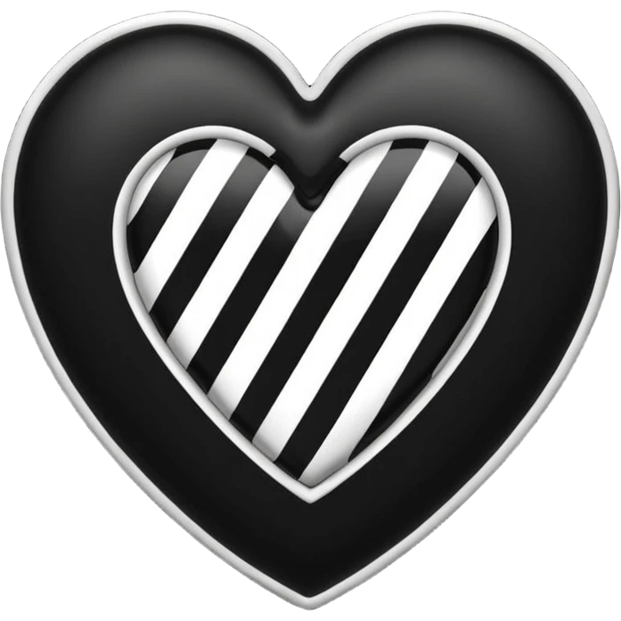 Adidas white stripes black heart emoji