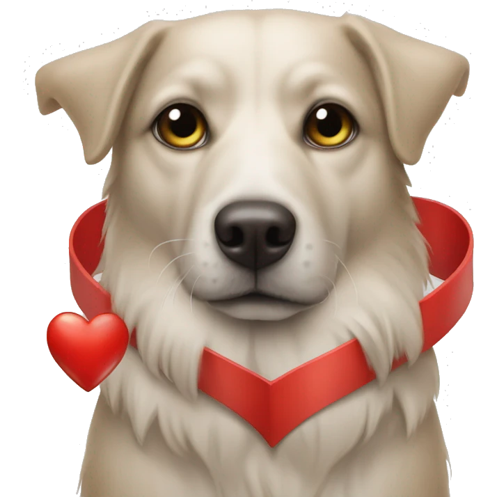 Hund mit Herz in der Pfote  emoji