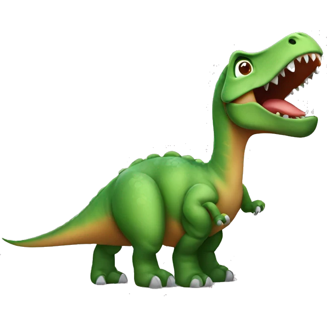 dinosaur sending a k emoji