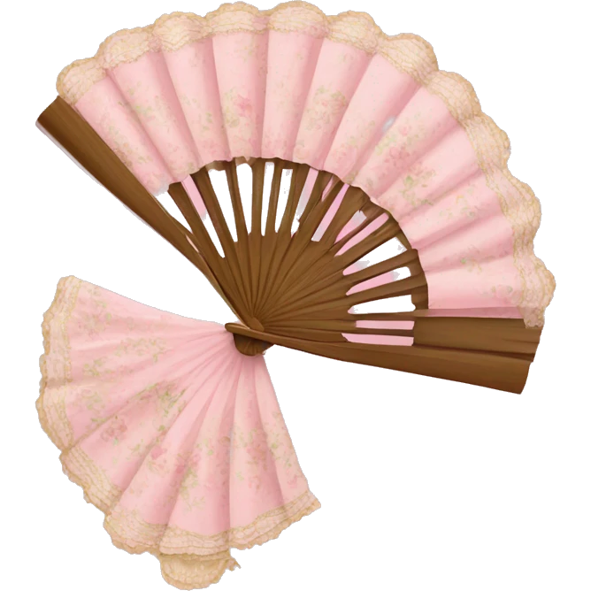 rococo pink fan emoji